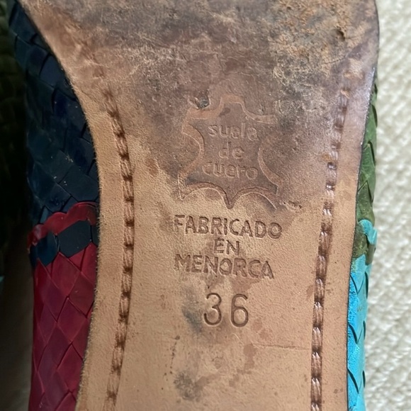 Womens Woven Leather Color Block Flats size 6 - Picture 5 of 7